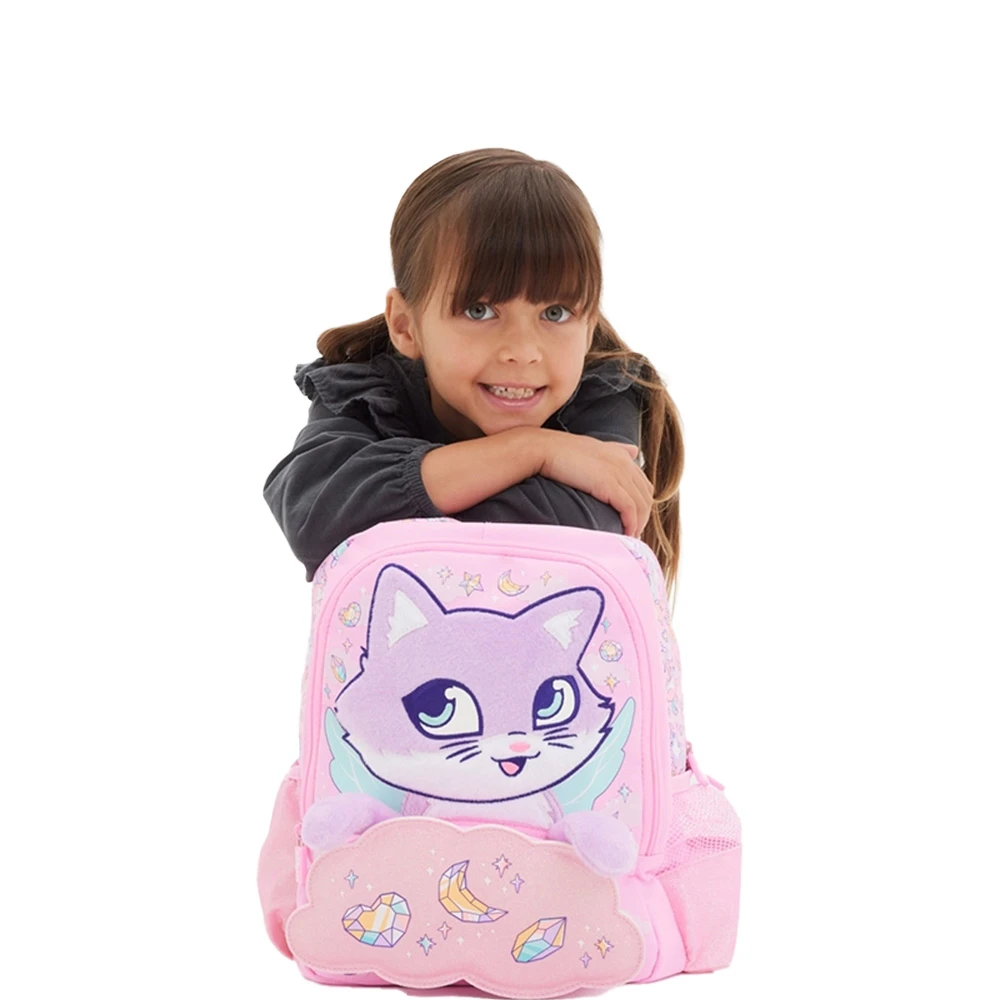  کوله پشتی بزرگ طرح گربه صورتی (برند اسمیگل) -۱.jpg