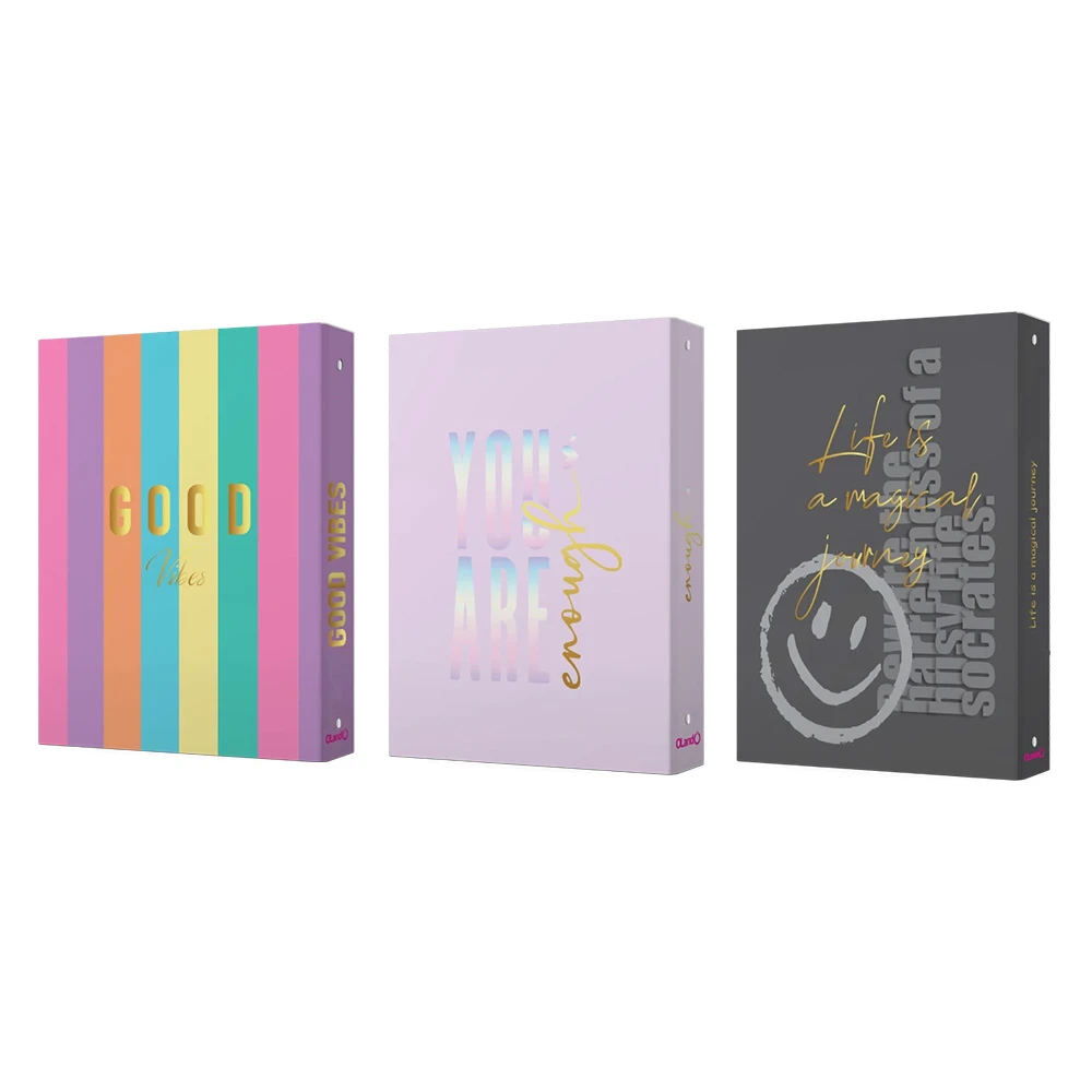 دفتر کلاسوری ۱۰۰ برگ ۶ حلقه جلد سخت A5 سری گود وایبز (برند الند)-۹.jpg