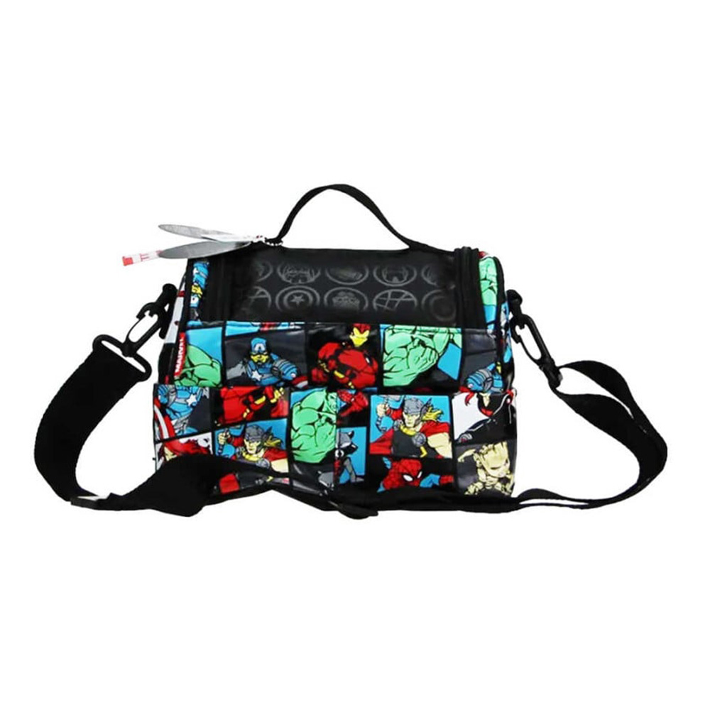 کیف ظرف غذا دوجداره دو زیپ طرح مارول (برند اسمیگل)-2.jpg