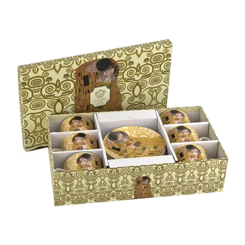 ست شش عددی فنجان کلیمت طرح بوسه Cups With Saucers The Kiss Classic Inspired By Klimt (برند دو)-6.jpg