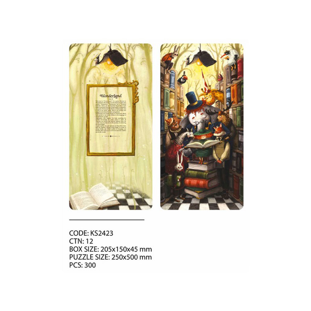 پازل کودک ۳۰۰ تکه مدل سرزمین شگفت انگیز Wonder Land Library (برند کیدزفنز)-۱.jpg