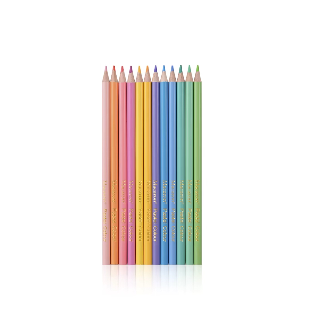 مداد رنگی 12 رنگ پاستلی (برند ماکارون)-2.jpg