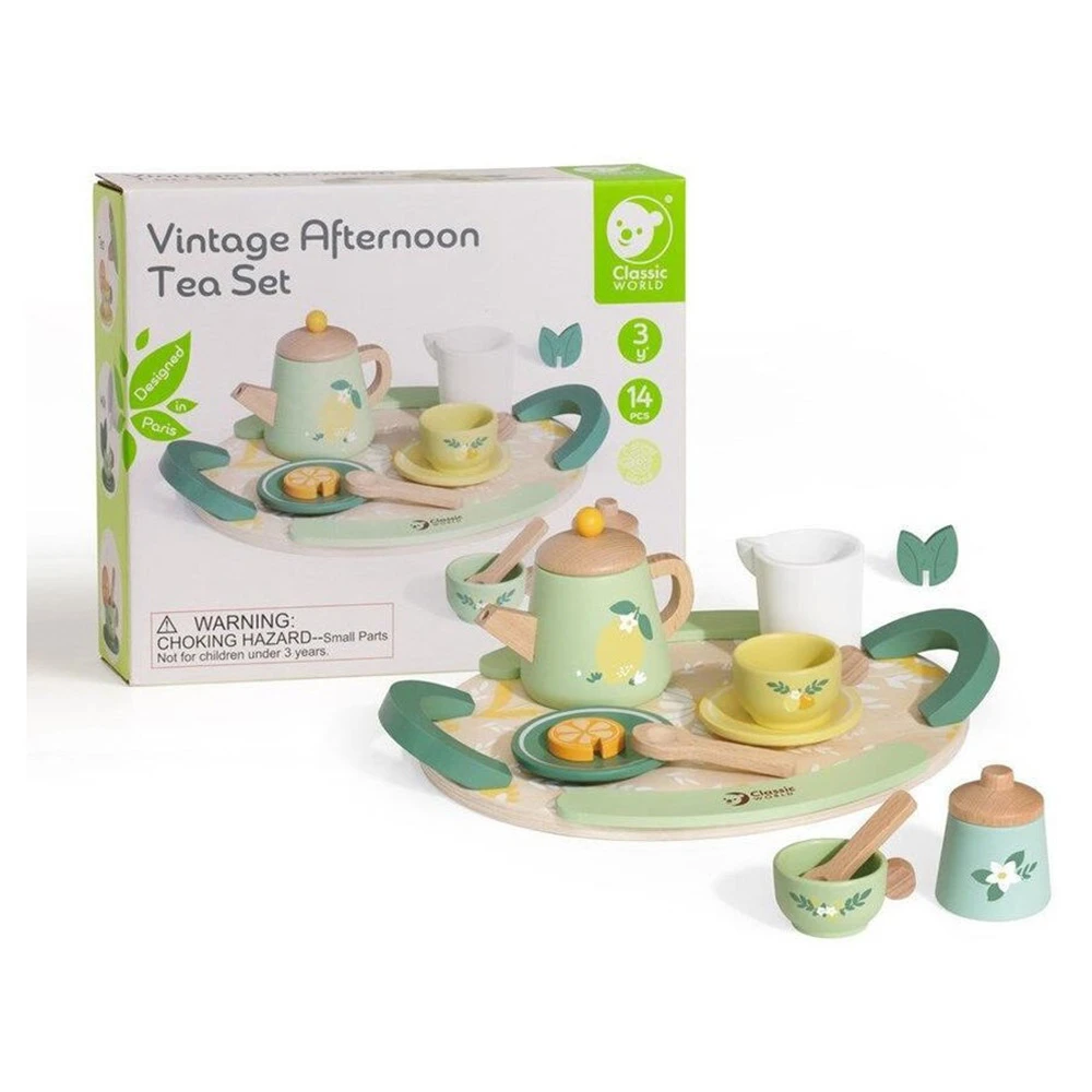 ست چای خوری چوبی Vintage Afternoon Tea Set (برند کلاسیک ورد)-1.jpg