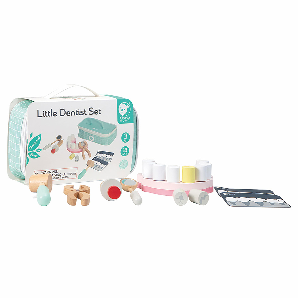 ست دندان پزشکی چوبی Little Dentist Set (برند کلاسیک ورد)-1.jpg