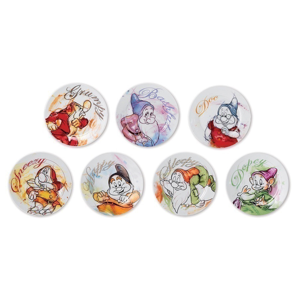 ست هفت عددی پیشدستی دیزنی طرح هفت کوتوله Dessert Plates The 7 Dwarfs (برند ایگان)