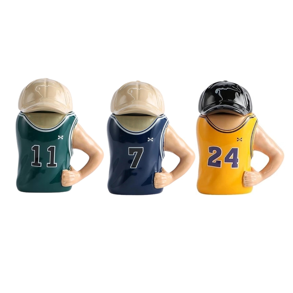 ماگ سرامیکی درب دار طرح بسکتبالیست