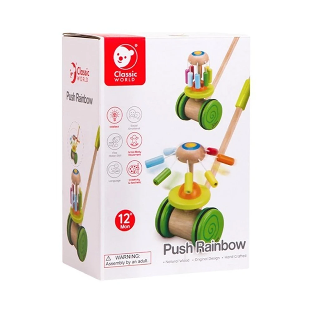 واکر کودک چوبی طرح رنگین کمان Push Rainbow (برند کلاسیک ورد)-6.jpg