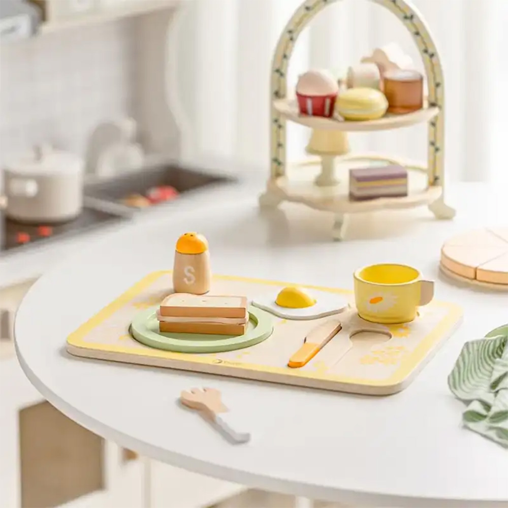 ست صبحانه خوری چوبی Vintage Breakfast Tray-۱.jpg