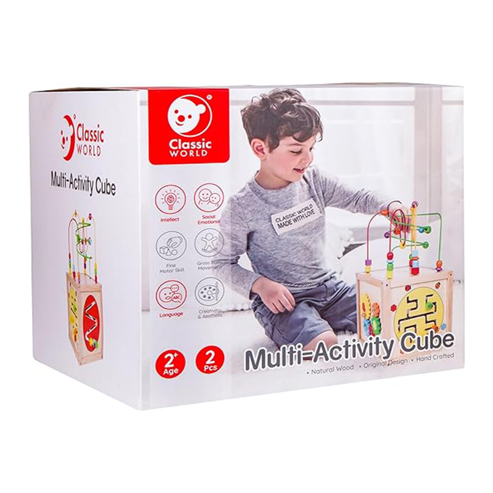 مکعب فعالیت چوبی Multiv Activity Cube (برند کلاسیک ورد)-4.jpg
