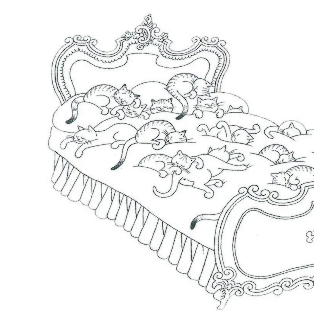 مجسمه گربه ها روی تخت Cats On A Bed (برند پاراستون)-۱.jpg