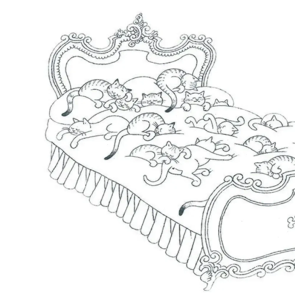 مجسمه گربه ها روی تخت Cats On A Bed (برند پاراستون)-۱.jpg