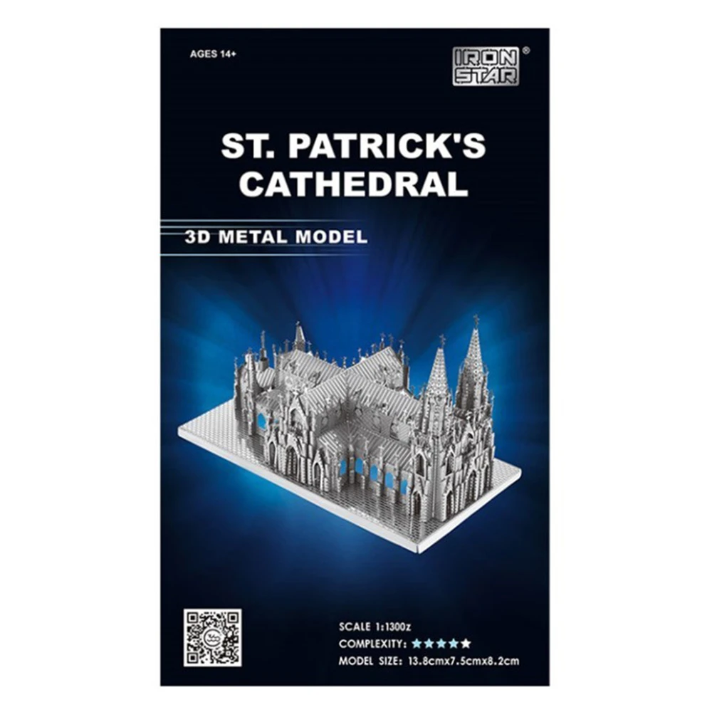 پازل سه بعدی فلزی مدل کلیسای جامع سنت پاتریک منهتن ST.Patricks Cathedral (برند آیرون استار)-1.jpg