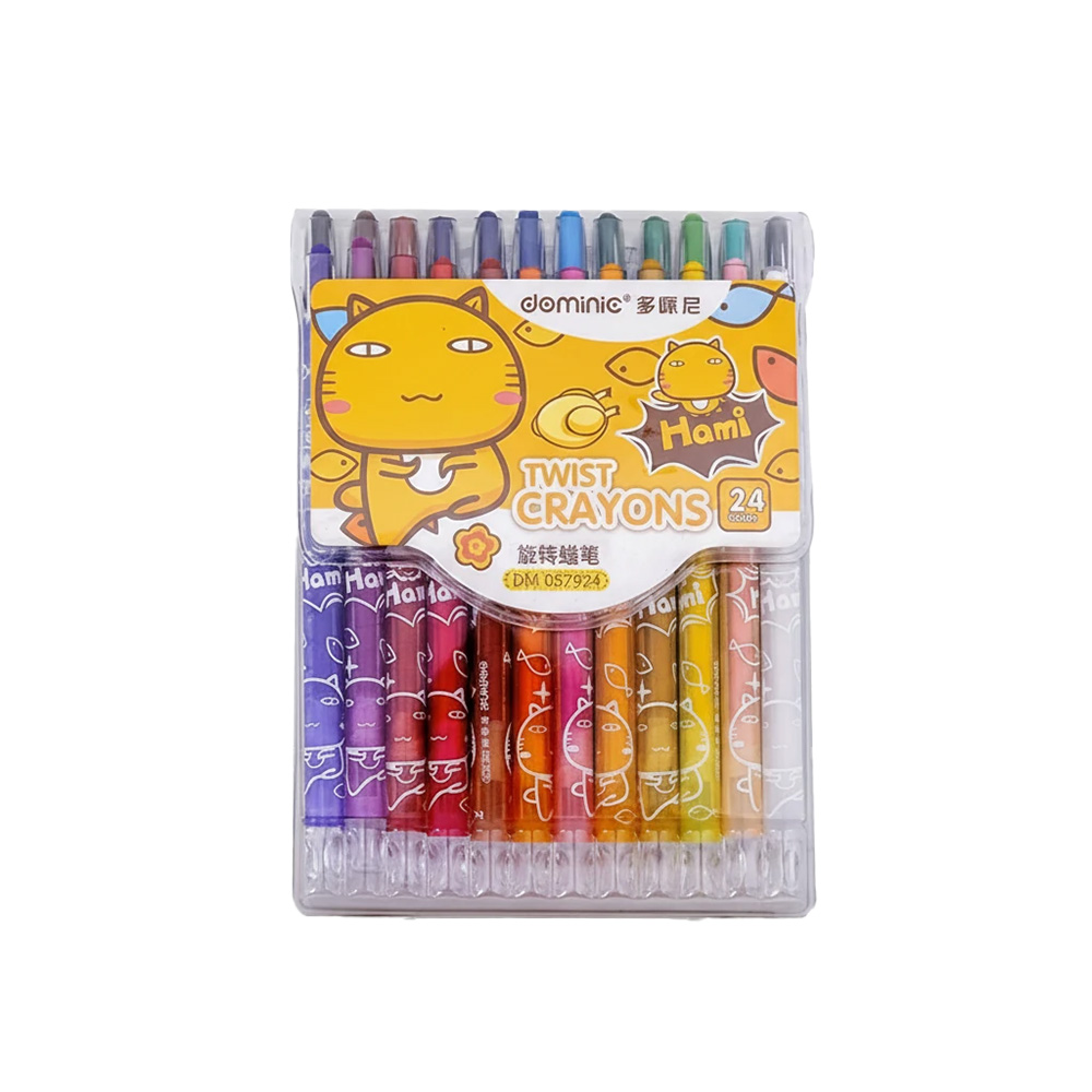 پاستل روغنی ۲۴ رنگ پیچی طرح گربه