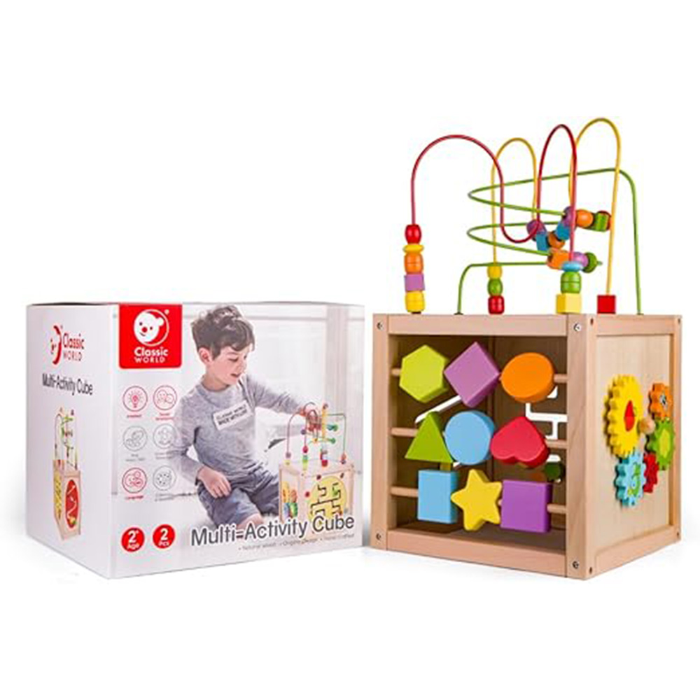 مکعب فعالیت چوبی Multiv Activity Cube (برند کلاسیک ورد)-3.jpg