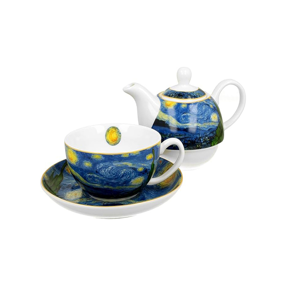  قوری و فنجان ونگوگ طرح شب پر ستاره-۲.jpg