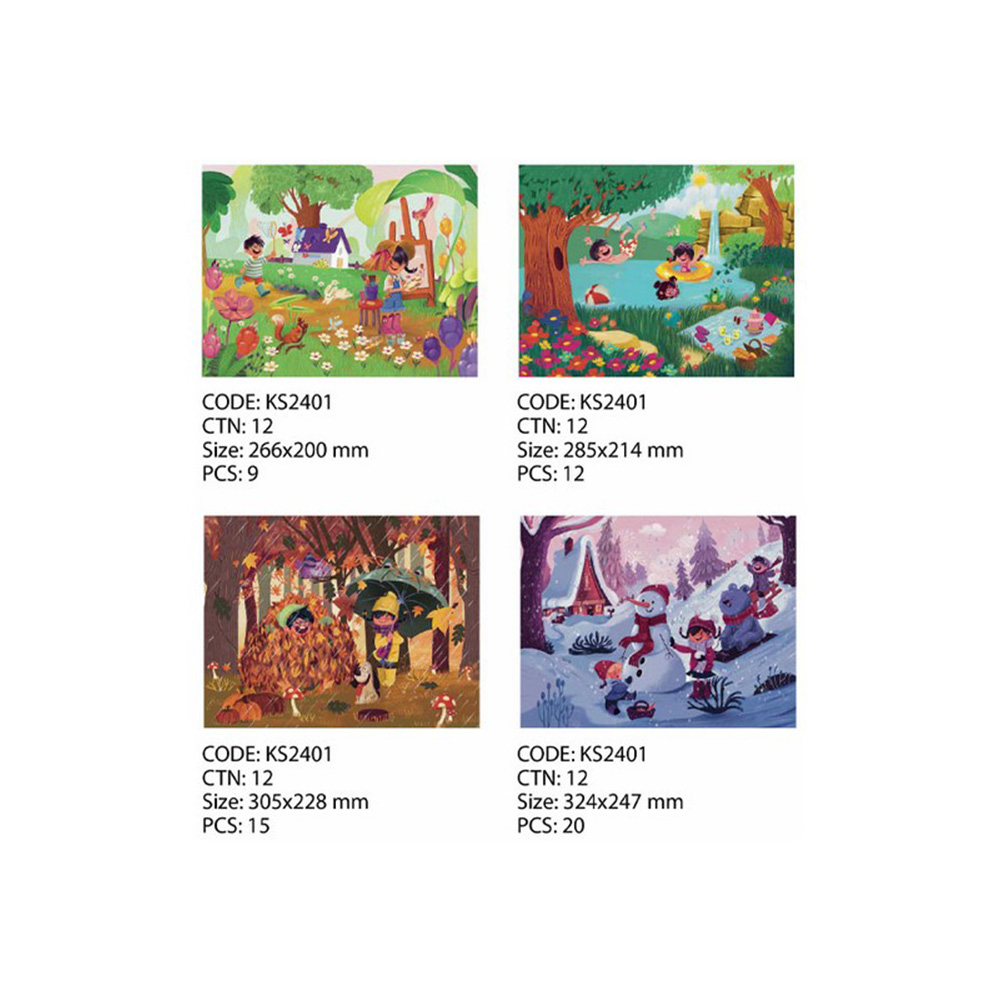 پازل کودک ۵۸ تکه مدل چهار طرح Season (برند کیدزفنز)-1.jpg