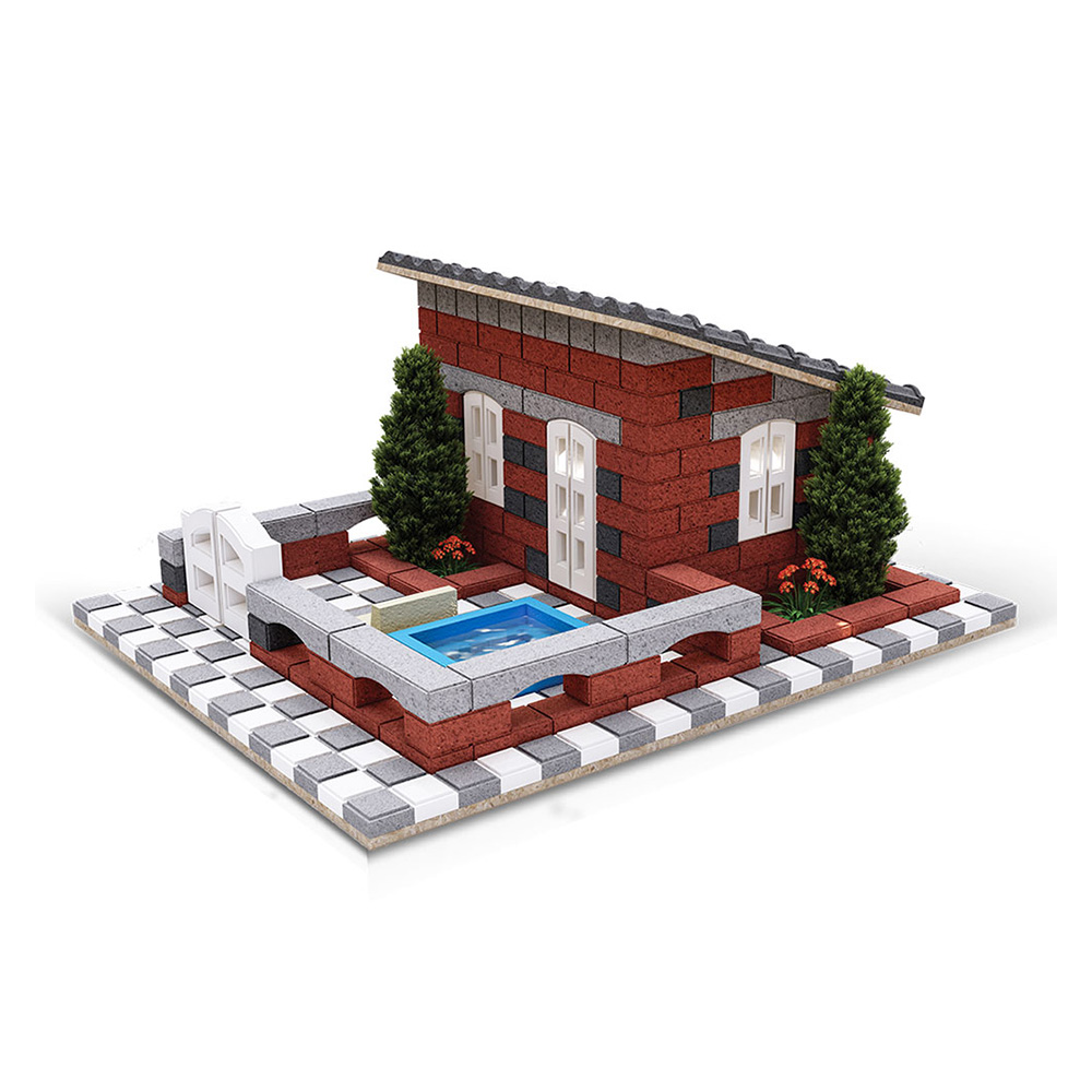 کیت ساختنی ۴۰۰ تکه مدل اتاق نگهبانی Scout Shelter Villa (برند اشل)-2.jpg