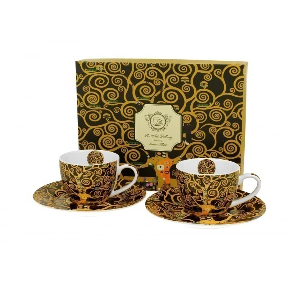 ست دو عددی فنجان اسپرسو کلیمت طرح درخت زندگی-۲.jpg