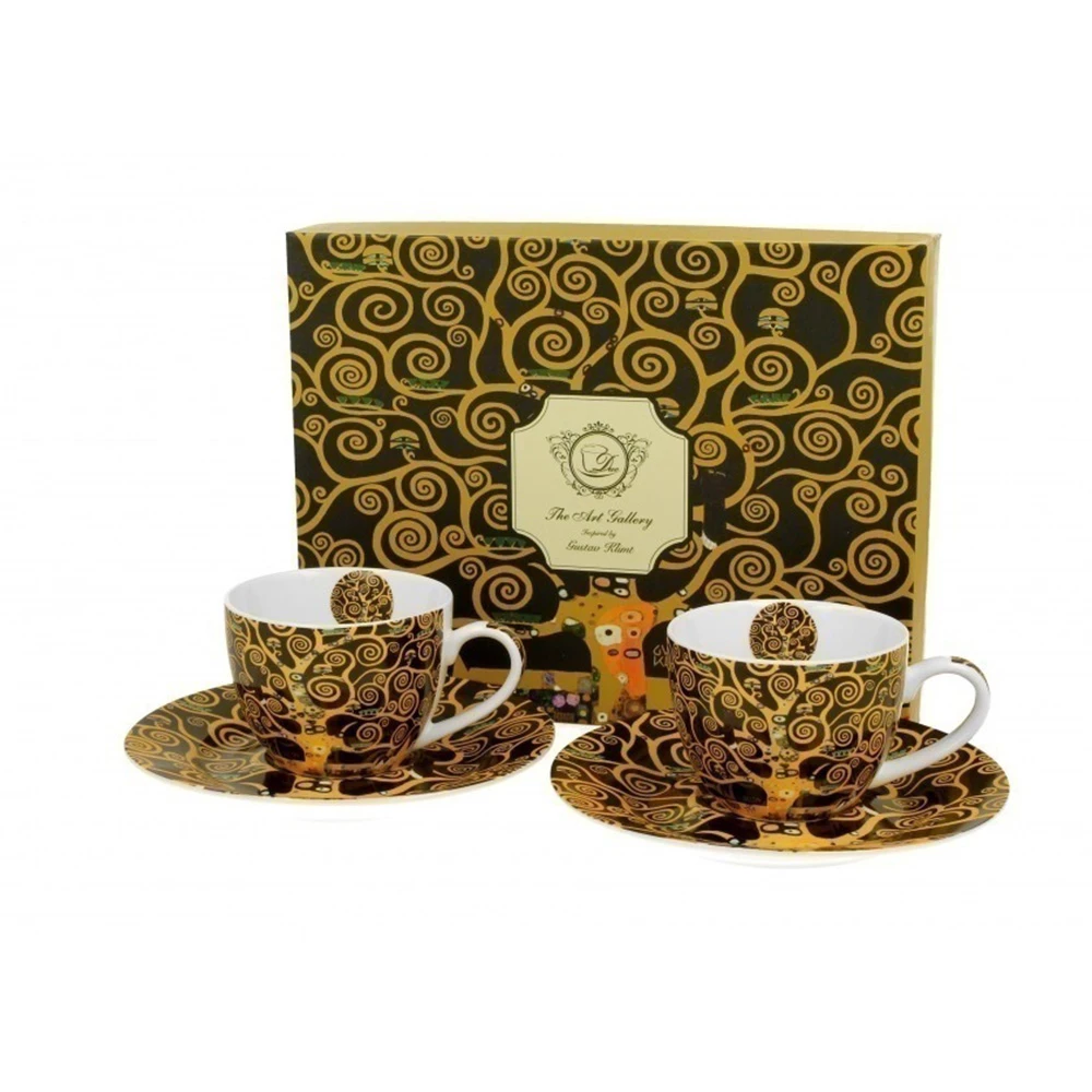 ست دو عددی فنجان اسپرسو کلیمت طرح درخت زندگی-۲.jpg