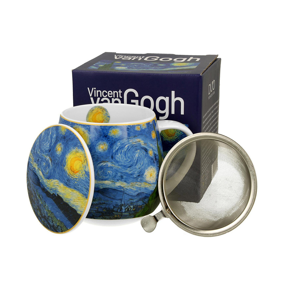 ماگ دمنوش ونگوگ طرح شب پر ستاره Mug Barrel With Tea-۲.jpg