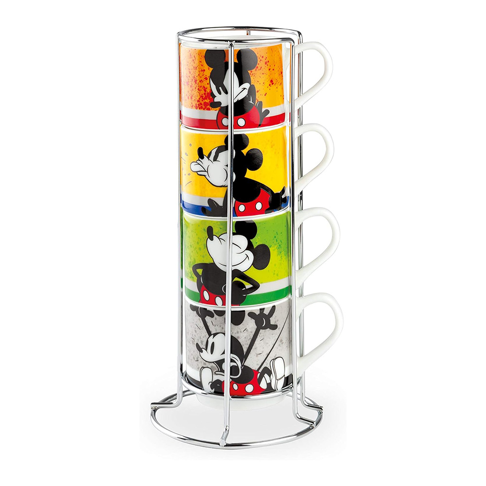 ست چهار عددی فنجان دیزنی طرح میکی موس Stackable Coffee Cup Set Mickey (برند ایگان)