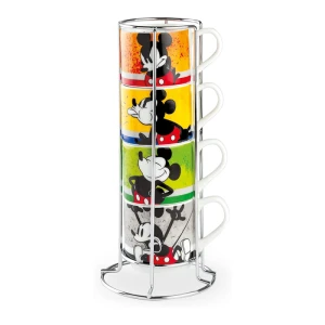 ست چهار عددی فنجان دیزنی طرح میکی موس Stackable Coffee Cup Set Mickey (برند ایگان)