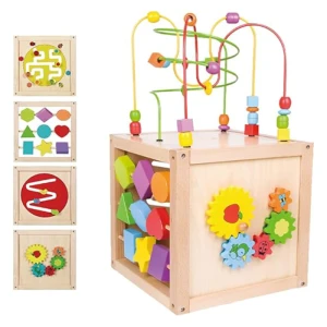 مکعب فعالیت چوبی Multiv Activity Cube (برند کلاسیک ورد)