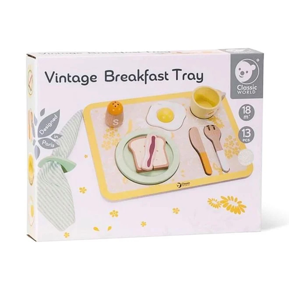 ست صبحانه خوری چوبی Vintage Breakfast Tray-۳.jpg