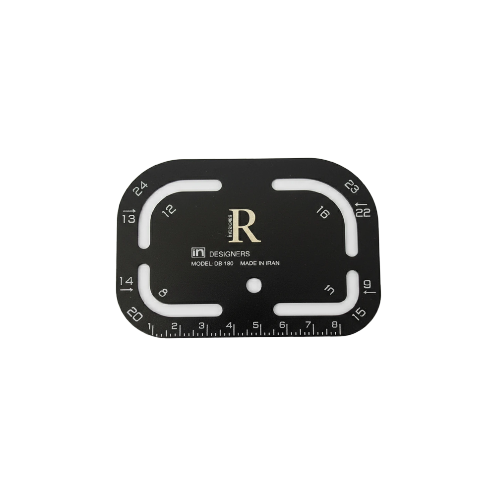 شابلون بیضی و مستطیلی فلزی (برند Indesigner)