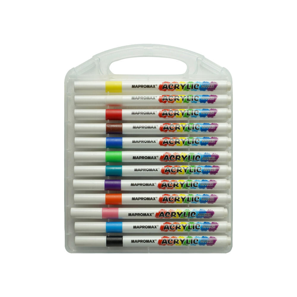ماژیک اکریلیک 12 رنگ قلمی سری ماپرومکس (برند پیداکس)-1.jpg