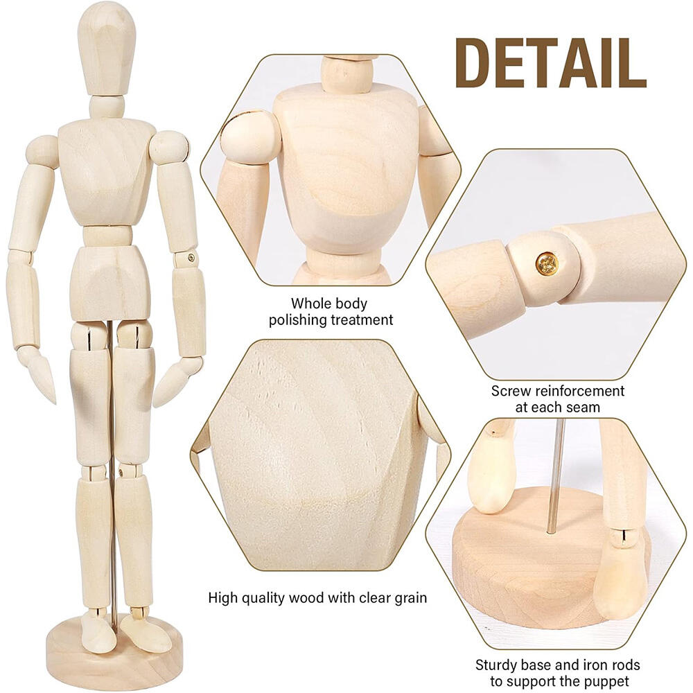 مانکن آدمک چوبی ۳۰ سانتیمتر-۳.jpg
