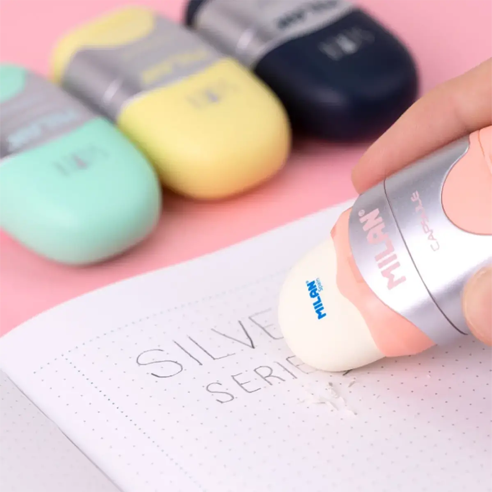 تراش و پاک کن سری Silver (برند میلان)-۲.png