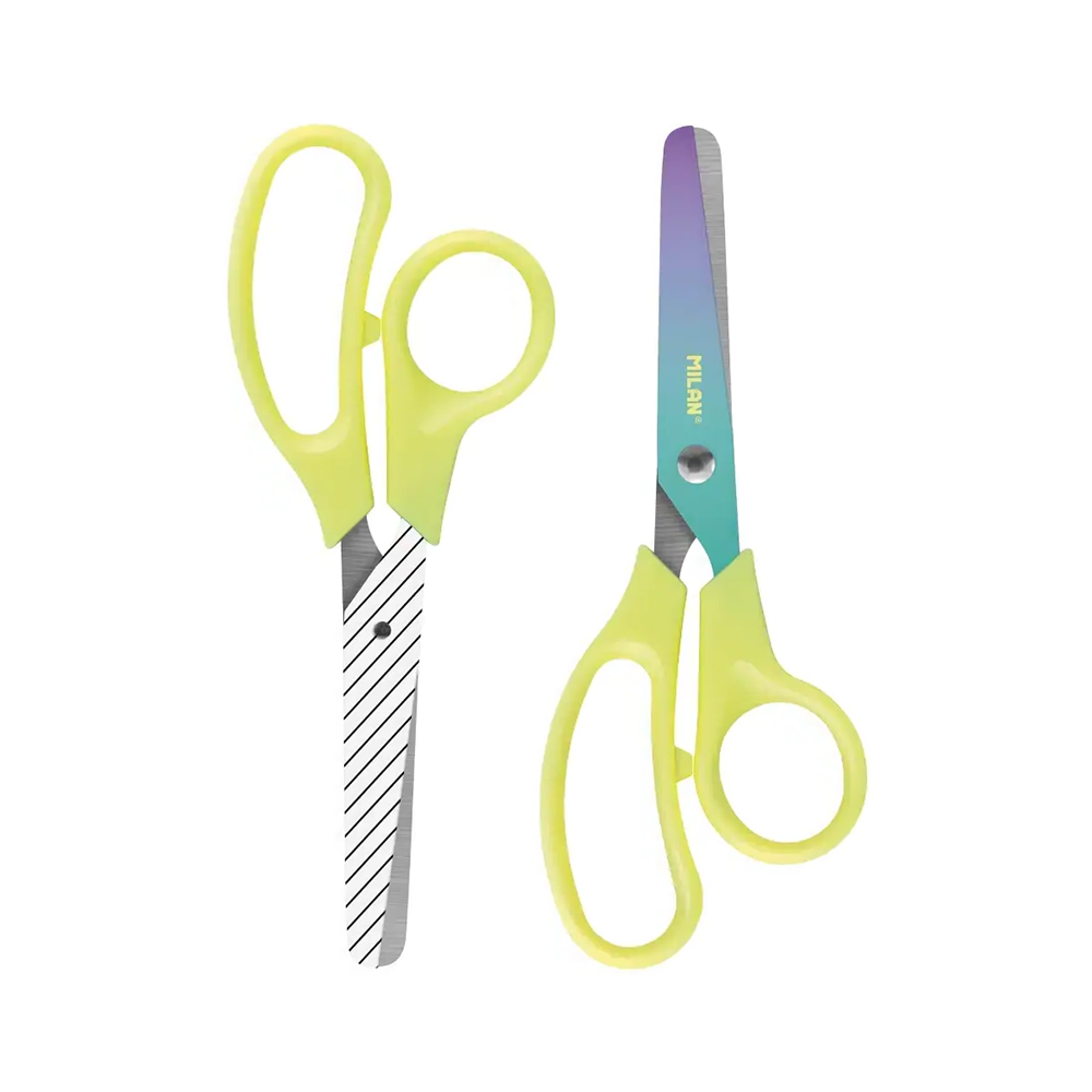 قیچی مهد کودک زرد برند میلان-۳.png