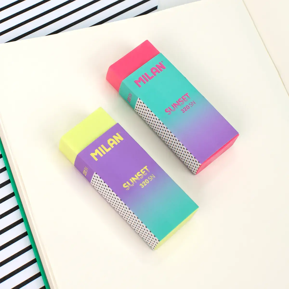 پاک کن رنگی بسته 2 عددی سری Sunset (برند میلان)-۲.png