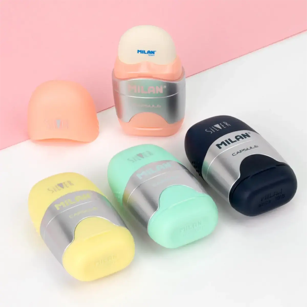 تراش و پاک کن سری Silver (برند میلان)-۵.png