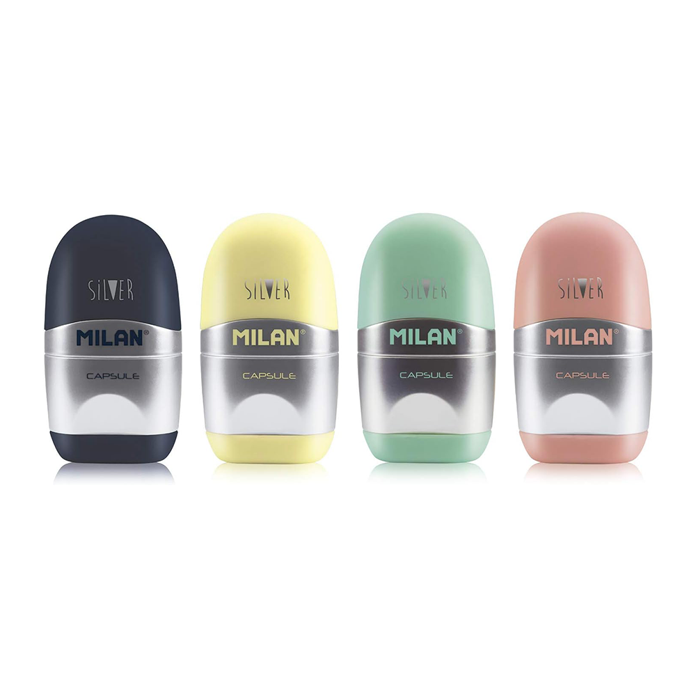 تراش و پاک کن سری Silver (برند میلان)