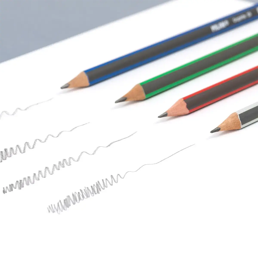 مداد HB چوبی مشکی سه گوش سری گرافیت (برند میلان)-۱.png