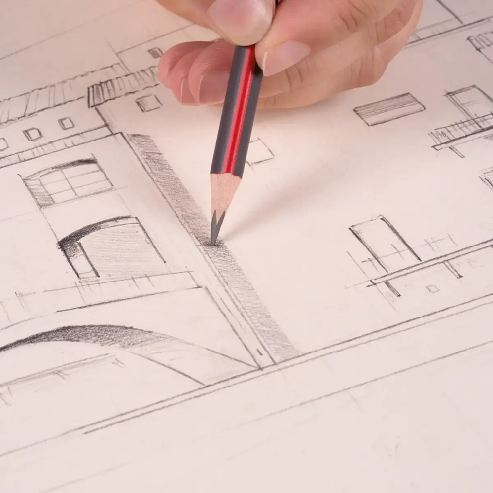 مداد HB چوبی مشکی سه گوش سری گرافیت (برند میلان)-۲.png