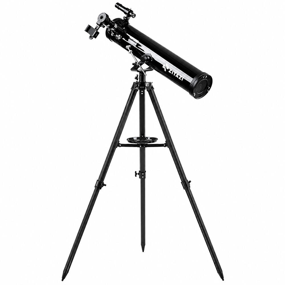 تلسکوپ نیمه حرفه ای با بزرگنمایی ۵۲۵ برابر همراه هولدر موبایل و باکس مدل Zibox 76mm (برند زیتازی)-۱.jpg
