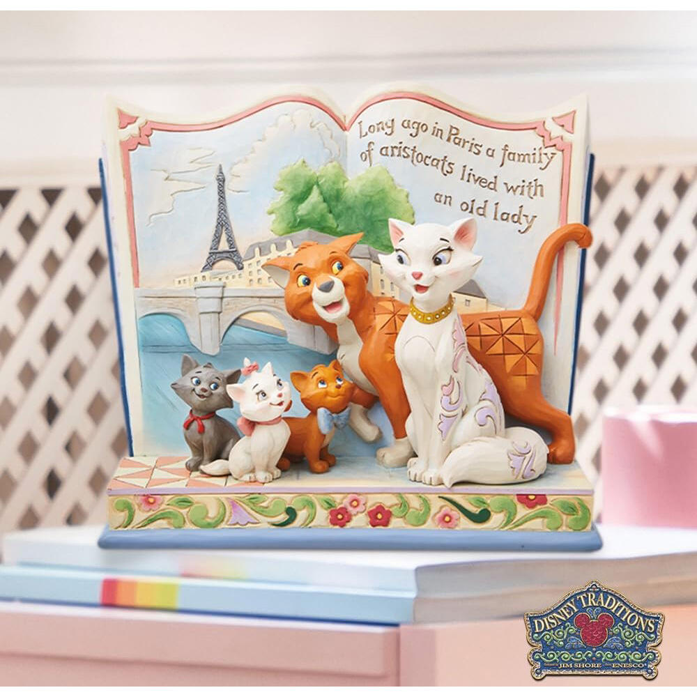 مجسمه کتاب گربه های اشرافی Aristocats Long Ago In Paris Storybook (برند دیزنی)-2.jpg