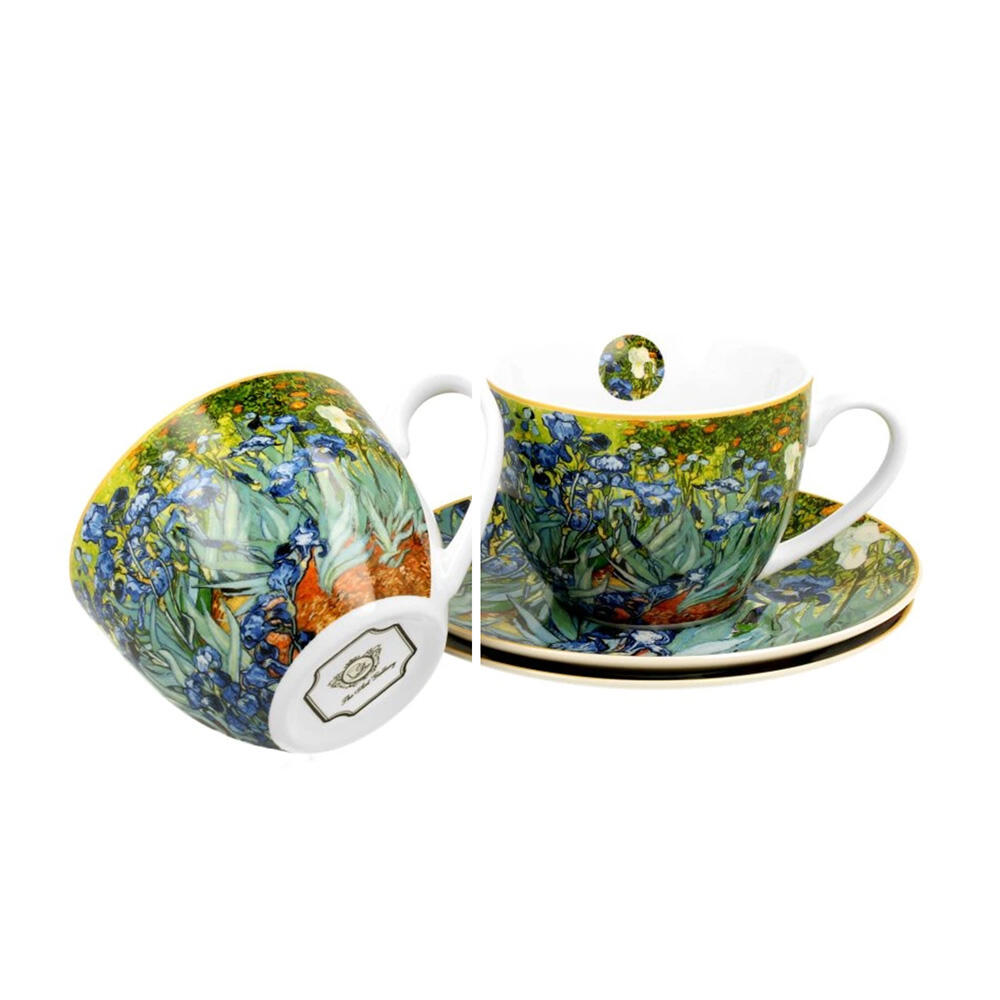 ست دو عددی فنجان ونگوگ طرح گل های زنبق Irises By Vincent Van Gogh (برند دو)-۳.jpg