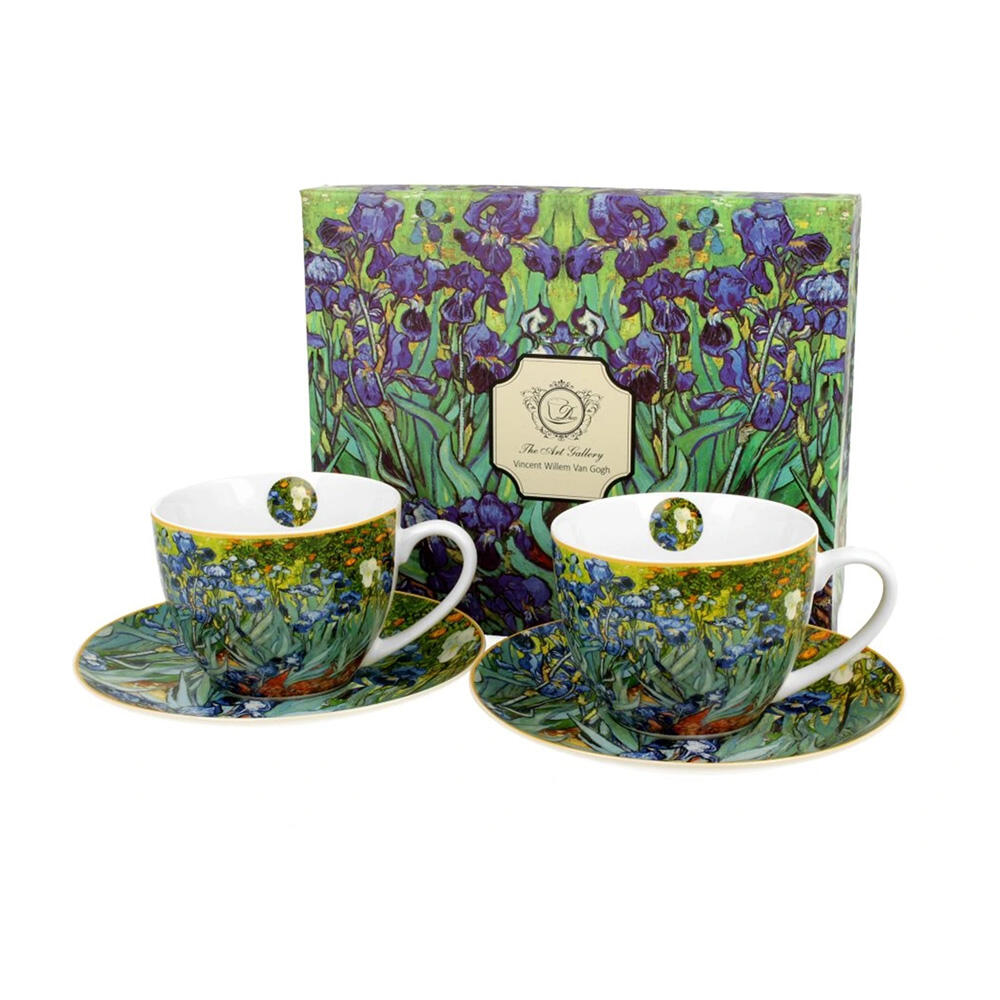 ست دو عددی فنجان ونگوگ طرح گل های زنبق Irises By Vincent Van Gogh (برند دو)-۴.jpg