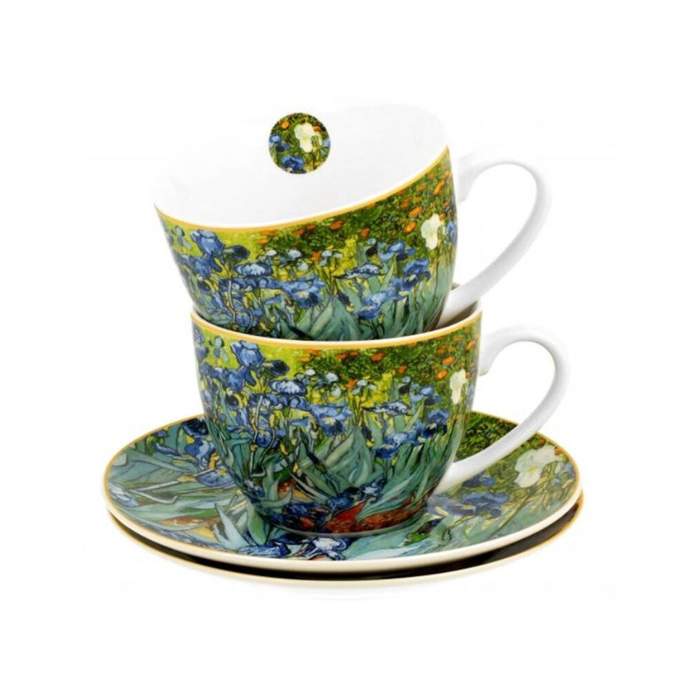 ست دو عددی فنجان ونگوگ طرح گل های زنبق Irises By Vincent Van Gogh (برند دو)-۱.jpg