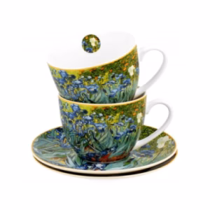 ست دو عددی فنجان ونگوگ طرح گل های زنبق Irises By Vincent Van Gogh (برند دو)