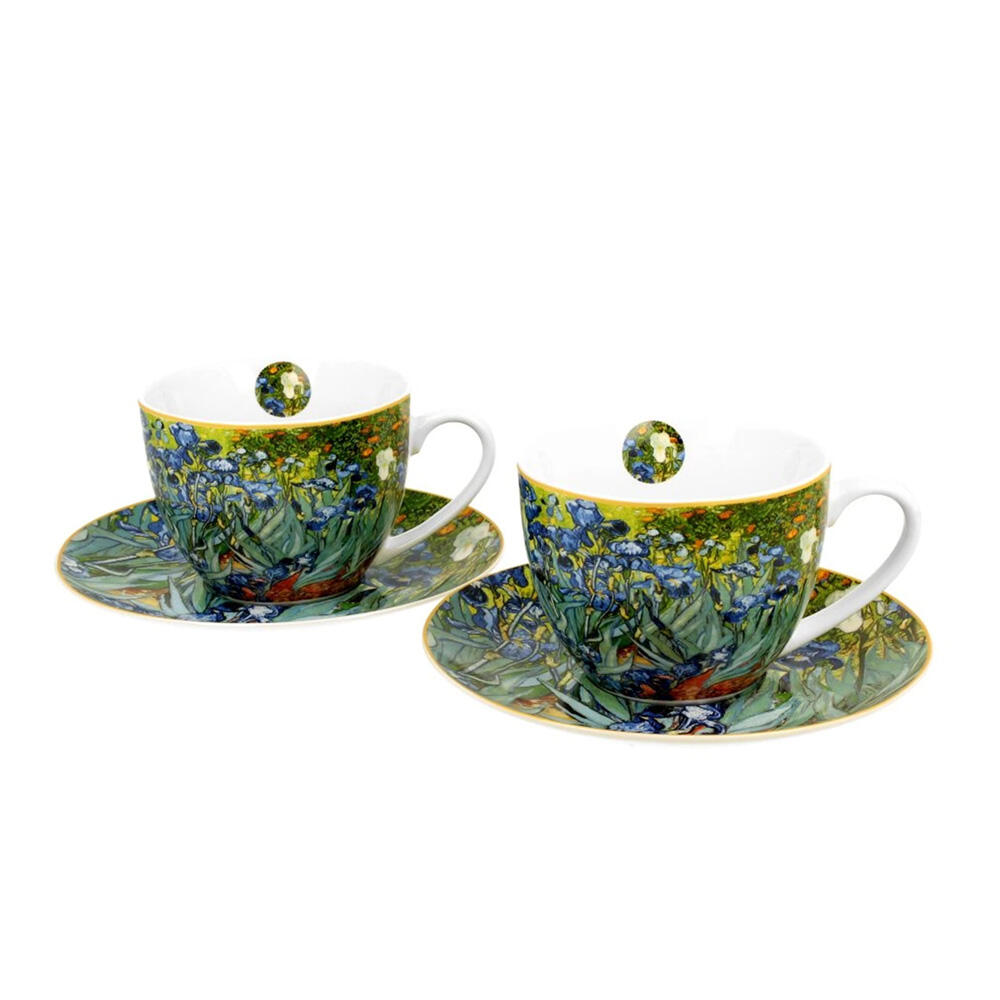 ست دو عددی فنجان ونگوگ طرح گل های زنبق Irises By Vincent Van Gogh (برند دو)-۲.jpg