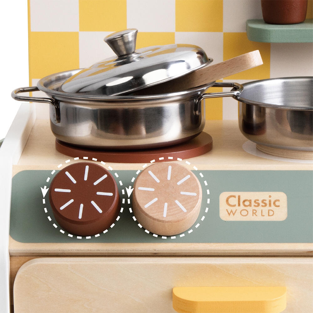 آشپزخانه کوچک چوبی Mini Kitchen (برند کلاسیک ورلد)-4.jpg