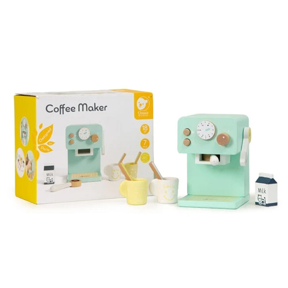 اسباب بازی چوبی قهوه ساز Coffee Maker Playset (برند کلاسیک ورلد)-5.jpg
