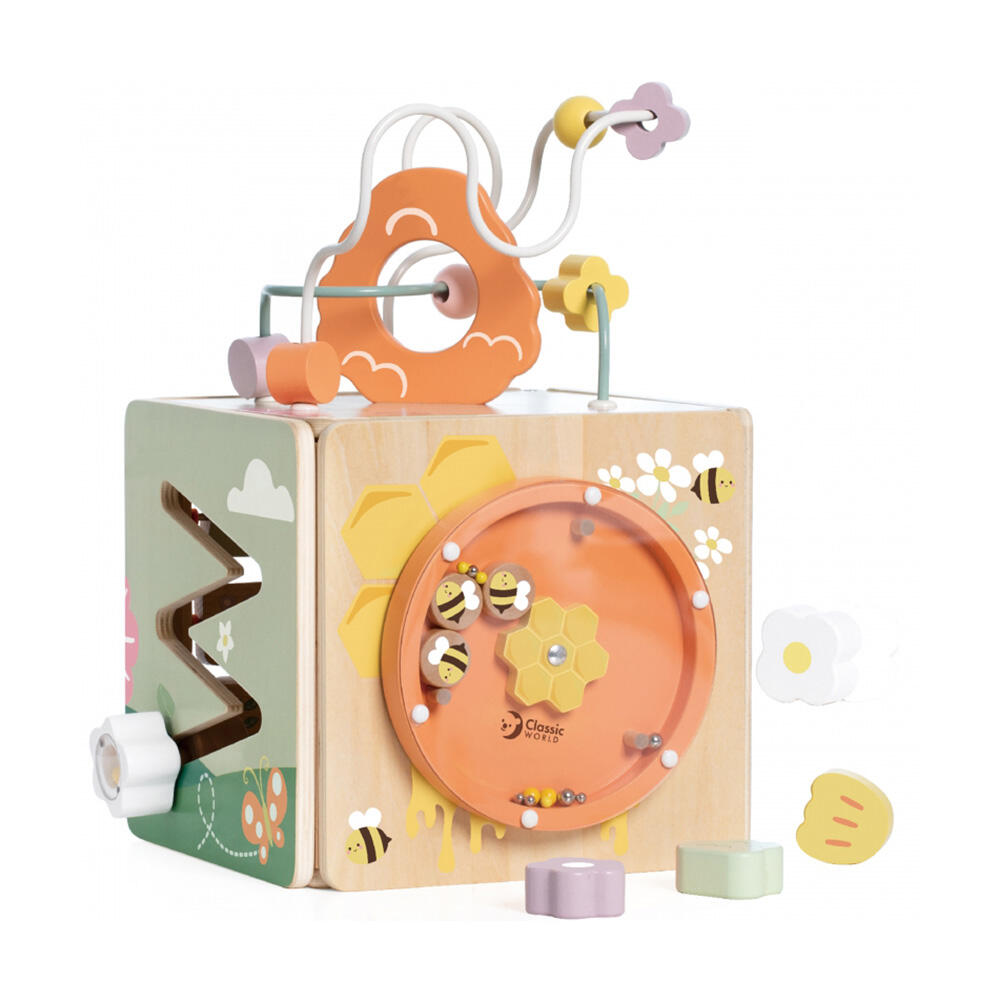 مکعب فعالیت چوبی مدل زنبور عسل Honeybee Activity Cube (برند کلاسیک ورلد)-1.jpg