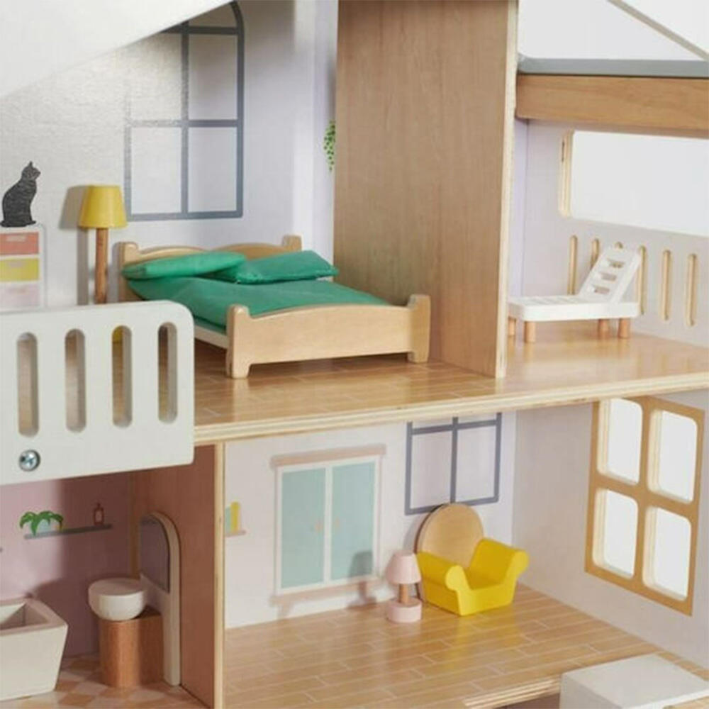 خانه عروسکی چوبی Happy Villa Doll House (برند کلاسیک ورلد)-۳.jpg