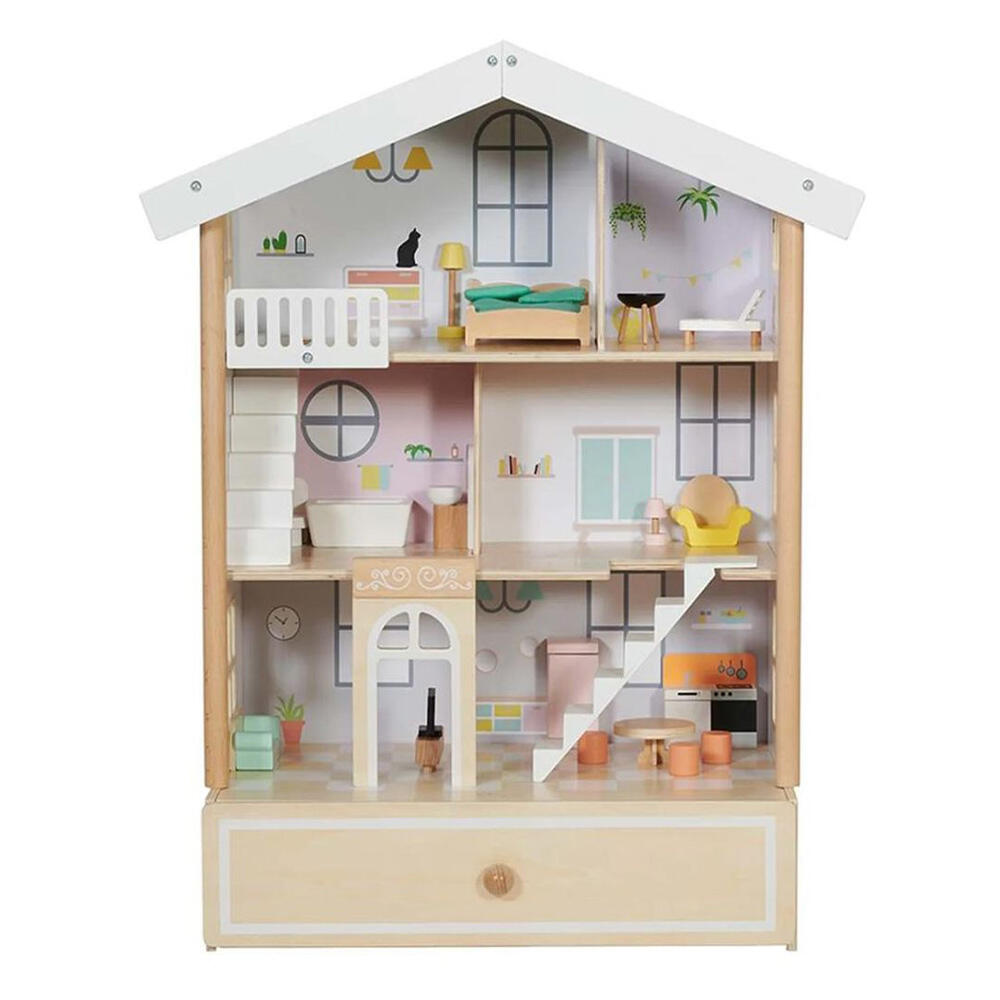 خانه عروسکی چوبی Happy Villa Doll House (برند کلاسیک ورلد)۵.jpg
